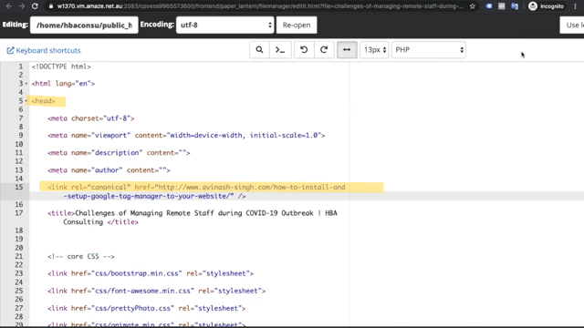 Alternative Webpage with Appropriate Canonical Tag