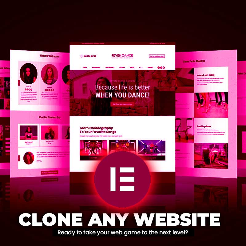 Clone Website Using Elementor Pro